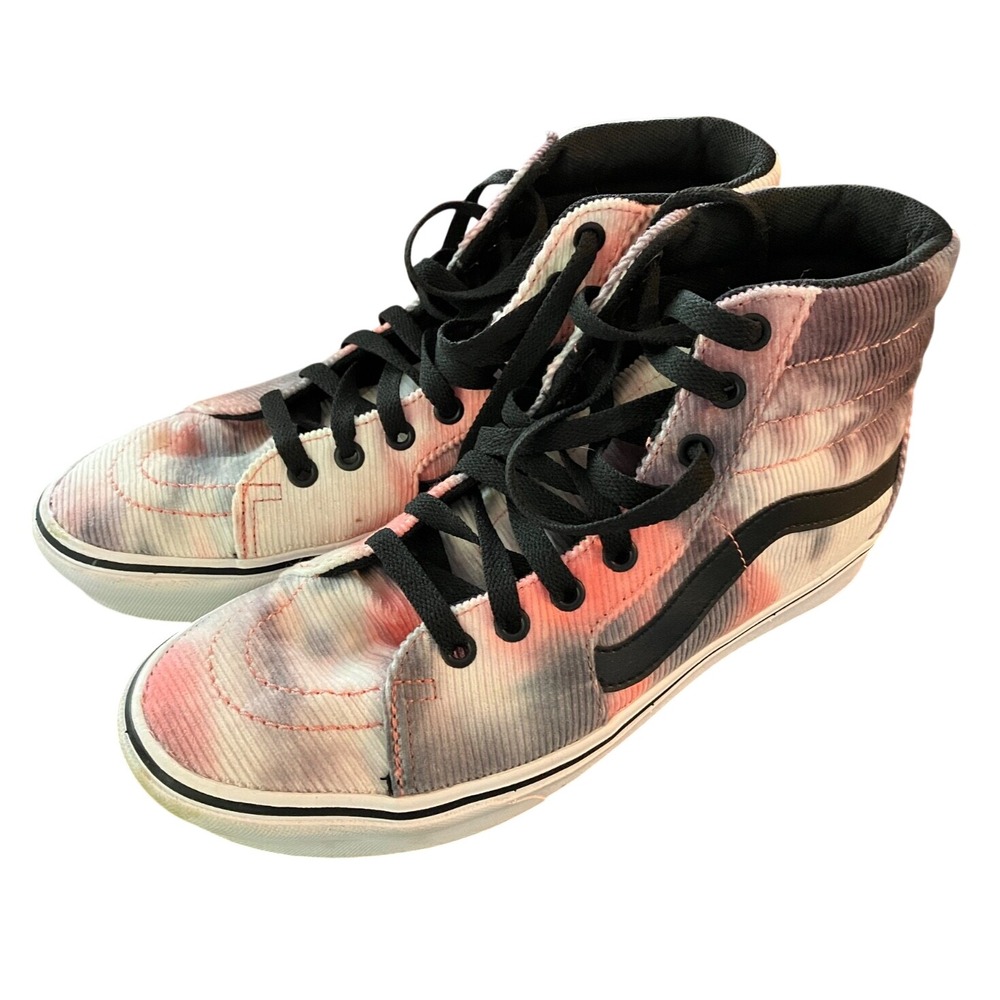 VANS Comfycush SK8-HI SNEAKERS Blotched/Multi/Pink/Gray TIE-DYE Mens-8, Wmn-9.5